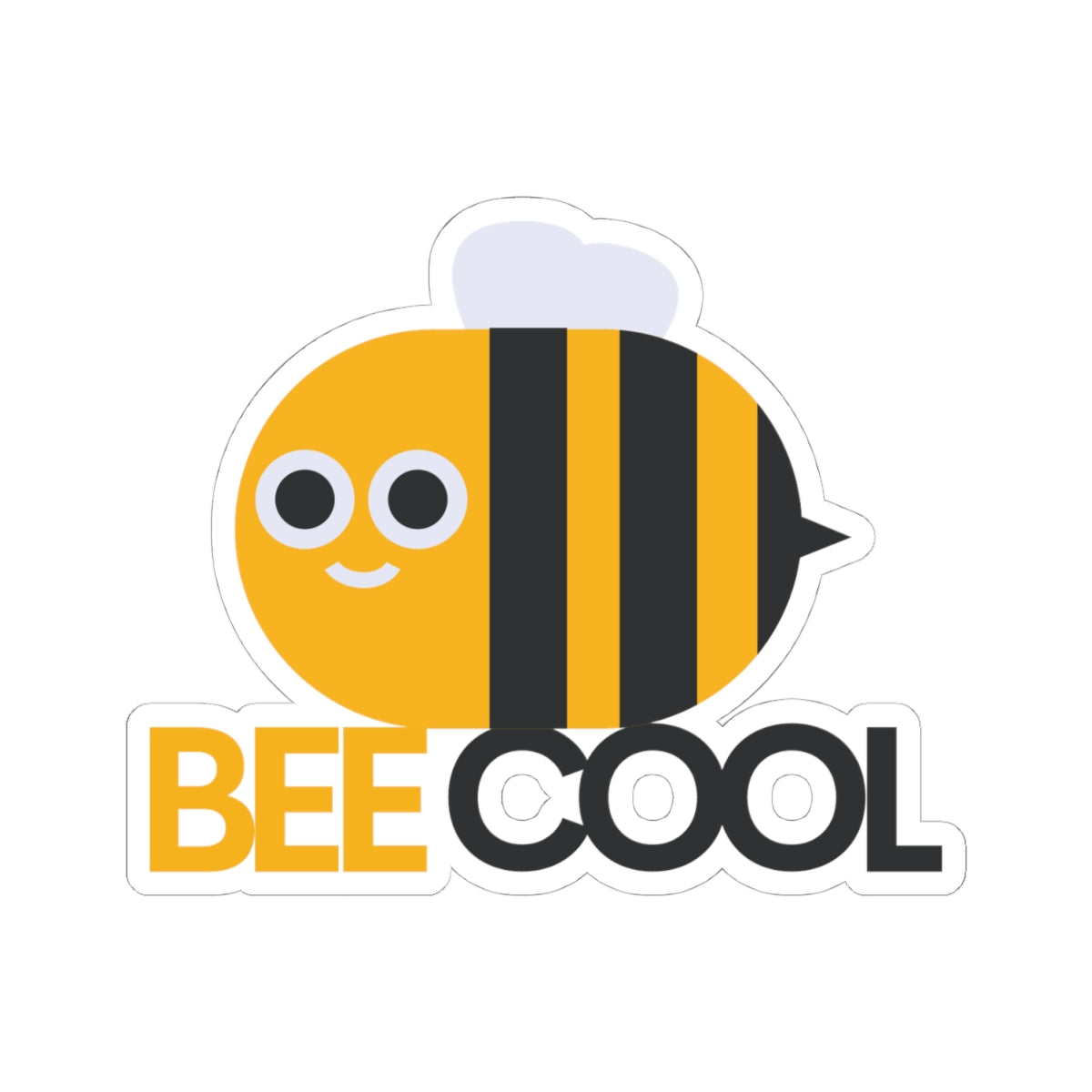 Bee Cool Kiss-Cut Stickers, Cute Bee Stickers, Laptop Stickers, Fun Vinyl Decals, Gifts for Bee Lovers