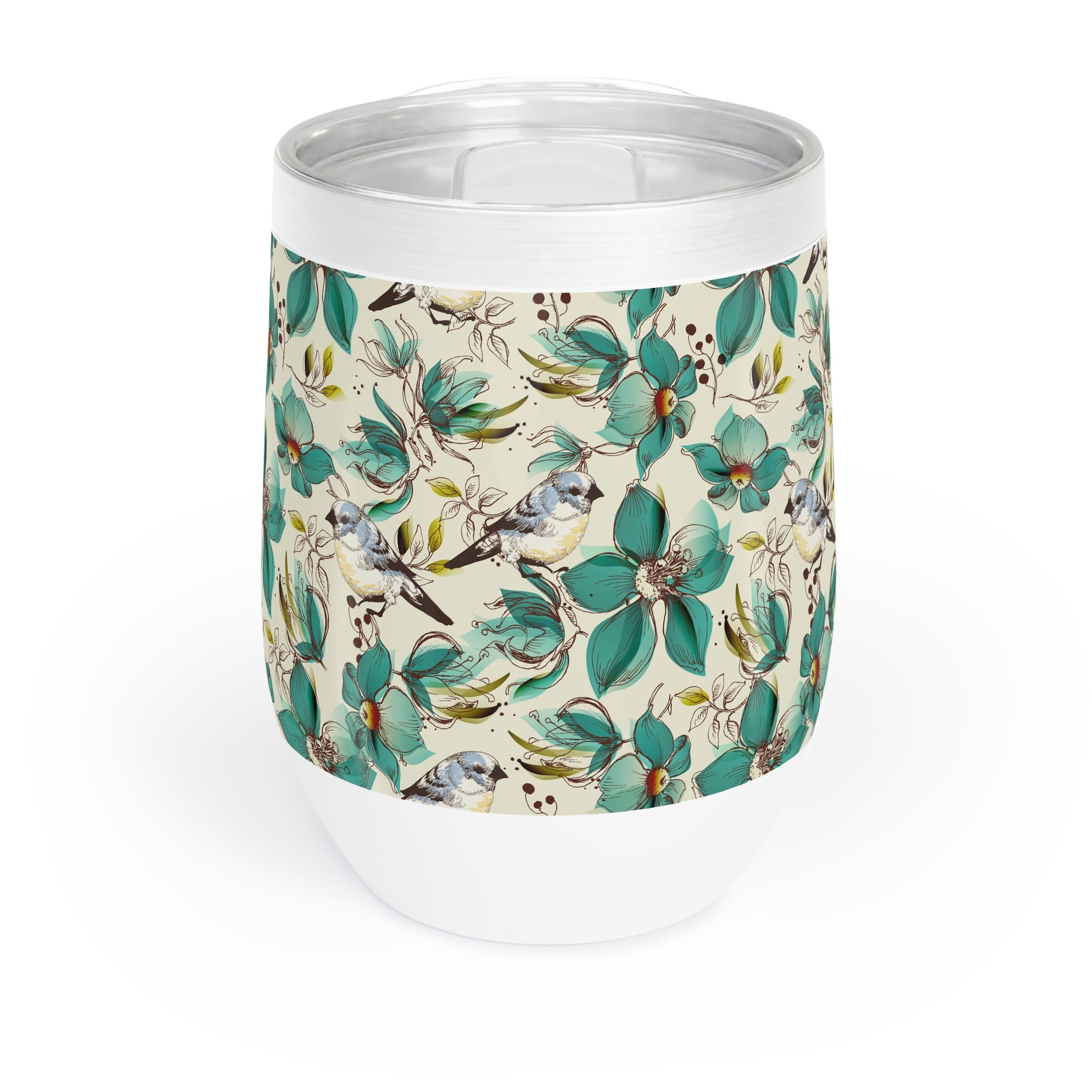 Chic Floral Wine Tumbler | Perfect for Wine Lovers, Outdoor Gatherings, Gifts, Summer Parties, Mother's Day