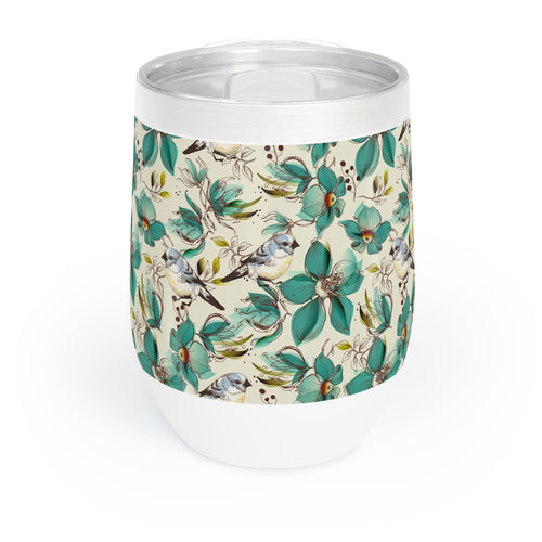 Chic Floral Wine Tumbler | Perfect for Wine Lovers, Outdoor Gatherings, Gifts, Summer Parties, Mother's Day