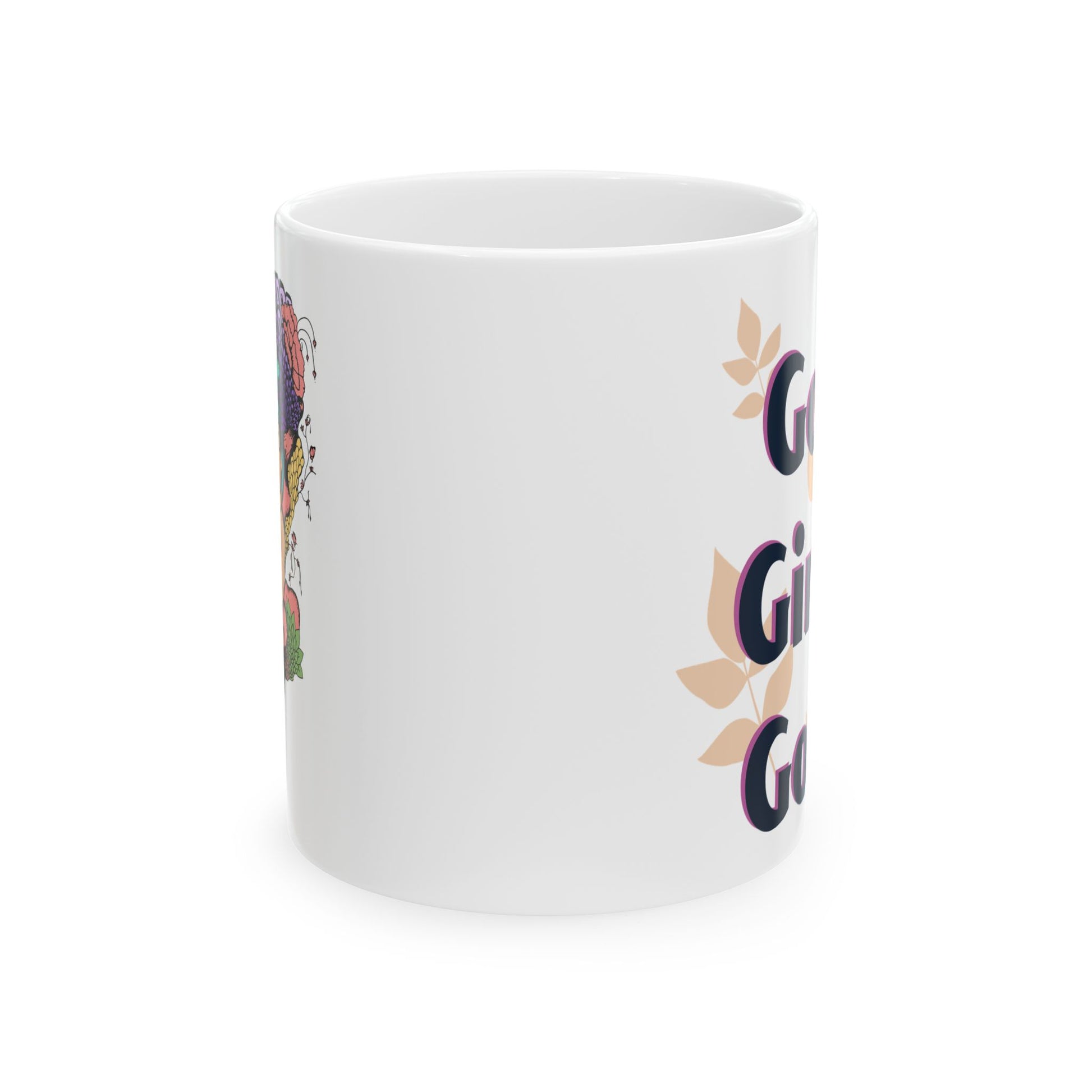 Colorful Floral Ceramic Mug, Gift for Mom, Birthday Coffee Cup, Tea Lover's Gift, Home Decor, Unique Kitchenware