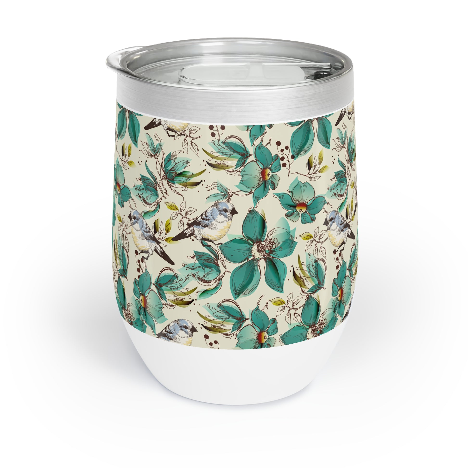 Chic Floral Wine Tumbler | Perfect for Wine Lovers, Outdoor Gatherings, Gifts, Summer Parties, Mother's Day
