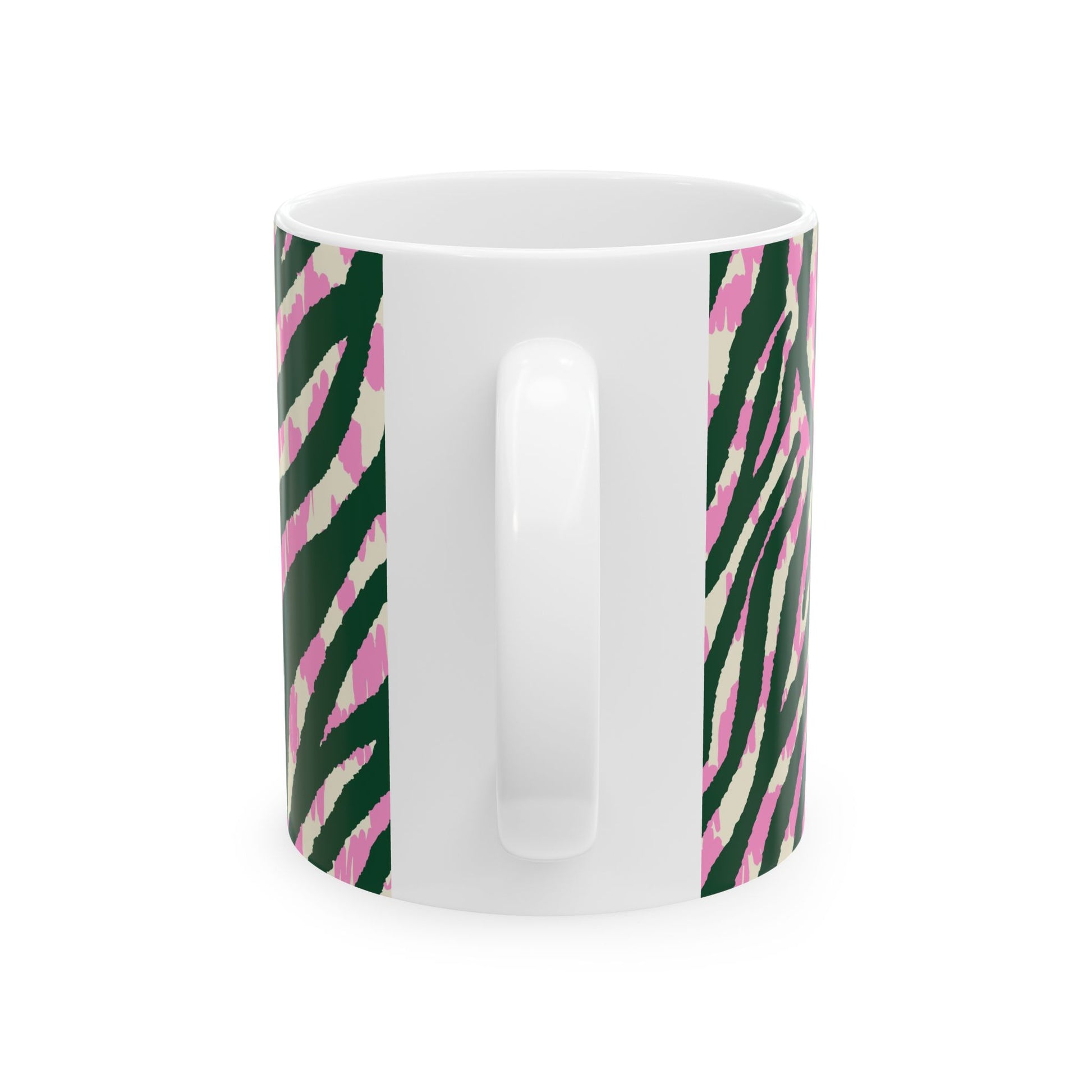 Colorful Zebra Print Ceramic Mug | Unique Animal Pattern Coffee Cups, Fun Gift for Animal Lovers, Home Decor, Kitchen Accessories