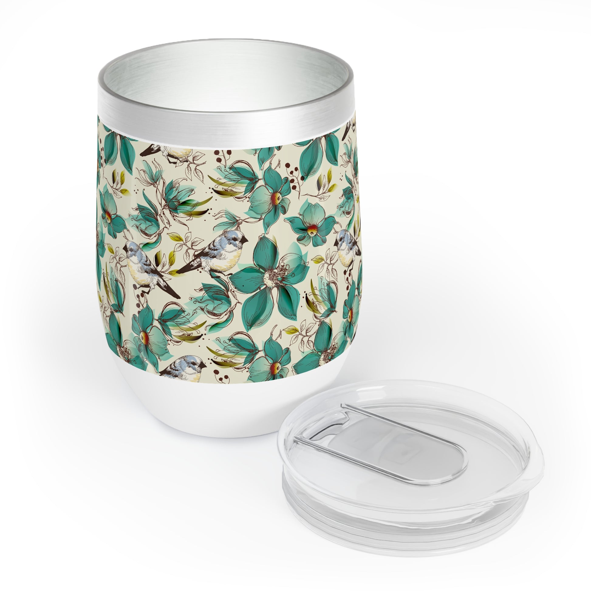 Chic Floral Wine Tumbler | Perfect for Wine Lovers, Outdoor Gatherings, Gifts, Summer Parties, Mother's Day